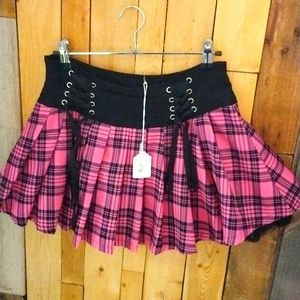 Punk pleated skirt medium